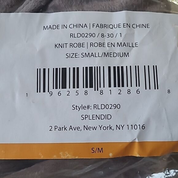 Splendid Knit Robe Size S/m PlumTie Belt Half Sleeve Super Soft NWT in packaging - Picture 4 of 7